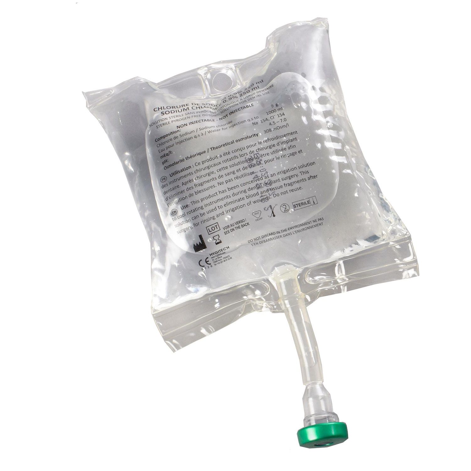 Sodium Chloride 0.9% IV Solution - 1000mL Plastic Bag # L8000 - Modern  Medical Products